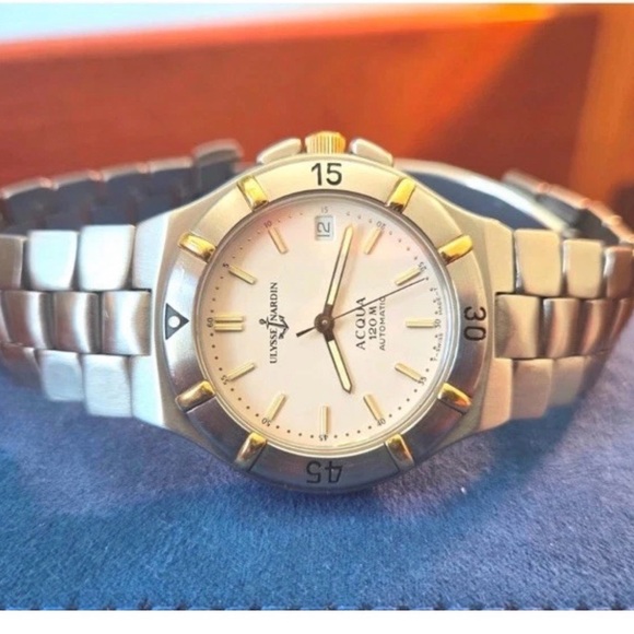 Ulysse Nardin Silver and Gold Watch